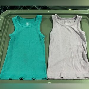 Wonder Nation Teal and Gray Kids Tank Tops